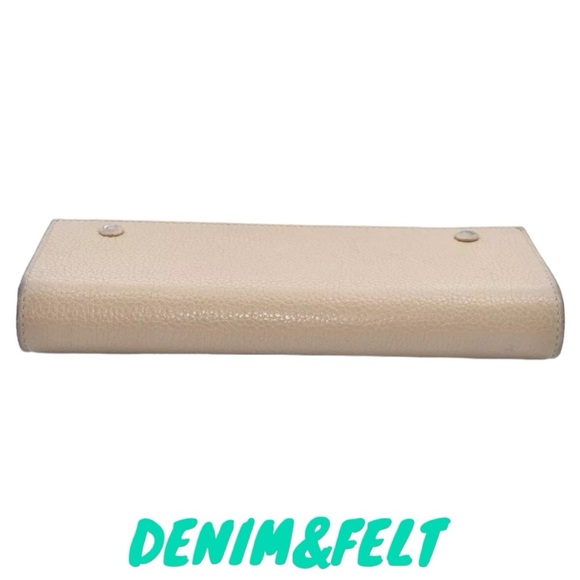 ♥️CELINE Porte Tresore International Long Leather Beige/Red Zip Around Wallet🤎 - Picture 2 of 12